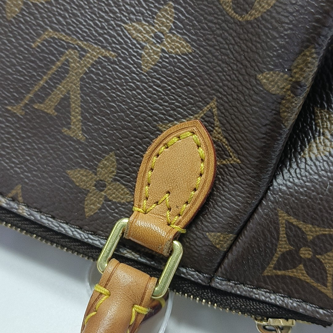 TURENNE Nano Monogram Coated Canvas Brown