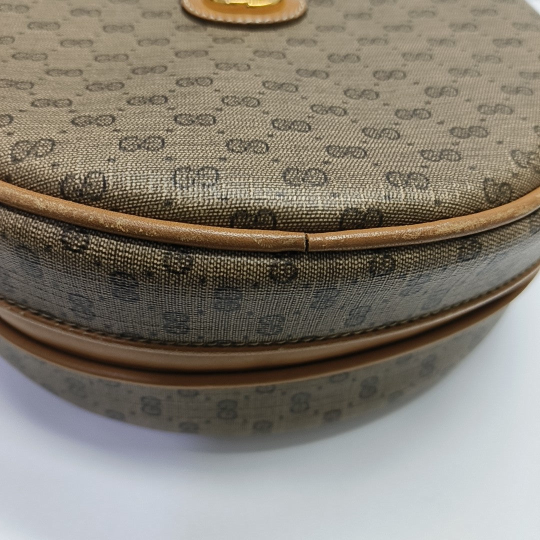 Monogram Coated Canvas Shoulder Bag Brown