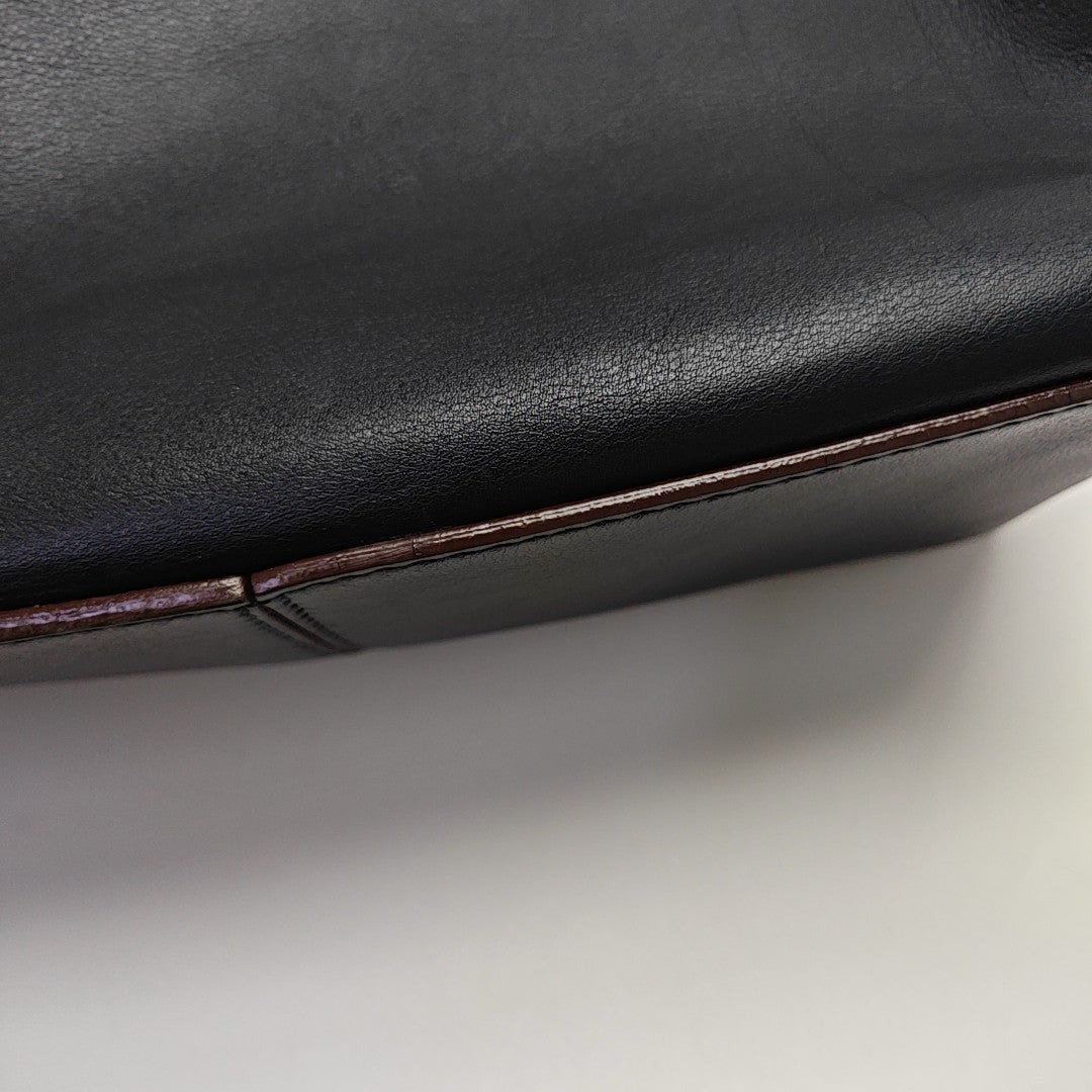 Calfskin Shoulder Bag Black