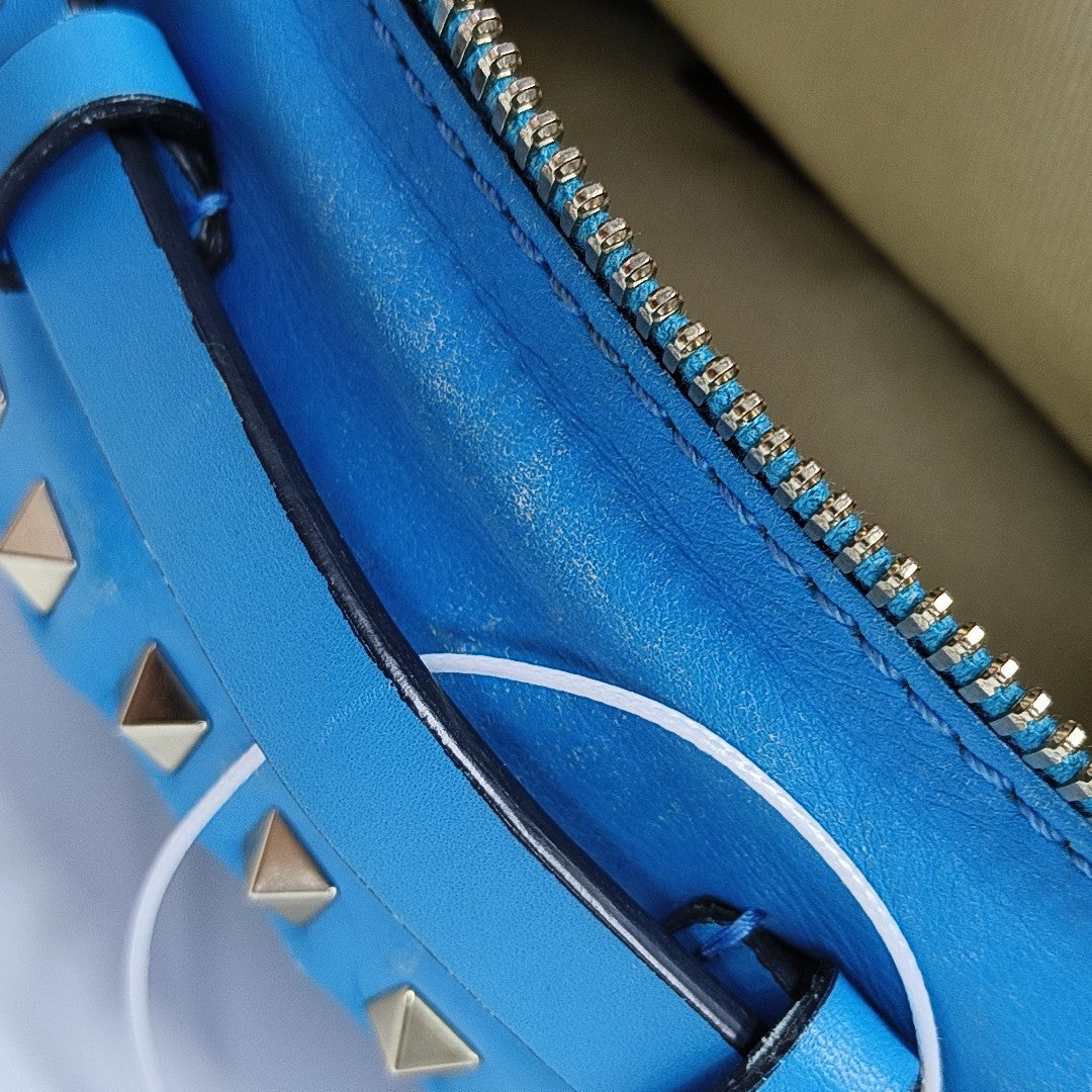 Rockstud Mini Calfskin Blue