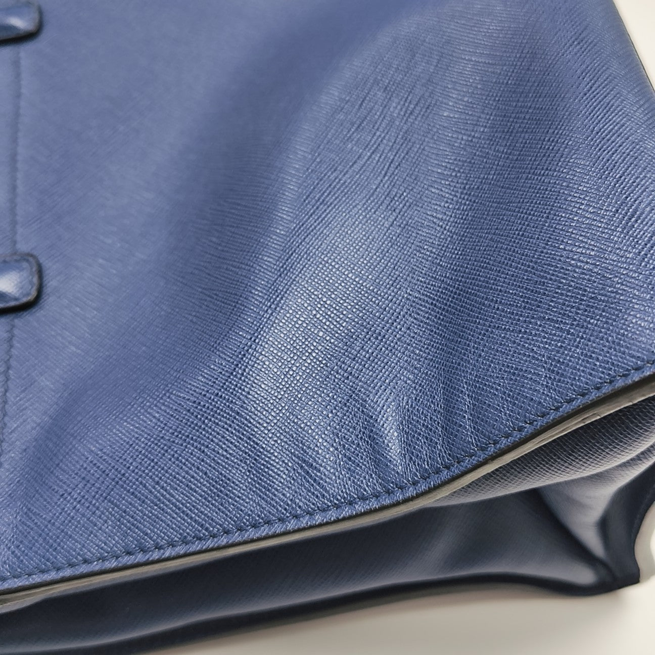 Calfskin Tote Bag Medium Blue