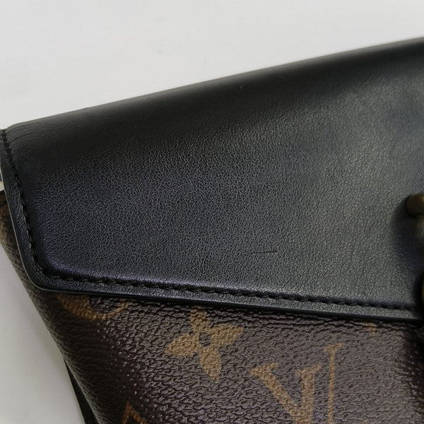 Coated Canvas Shoulder Bag Brown