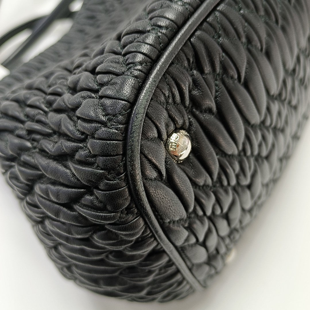 Avenue Quilted Lambskin Black