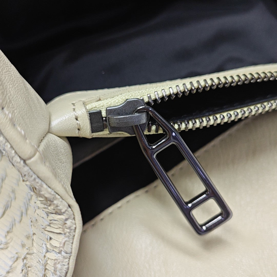 Calfskin Top Handle Bag Beige