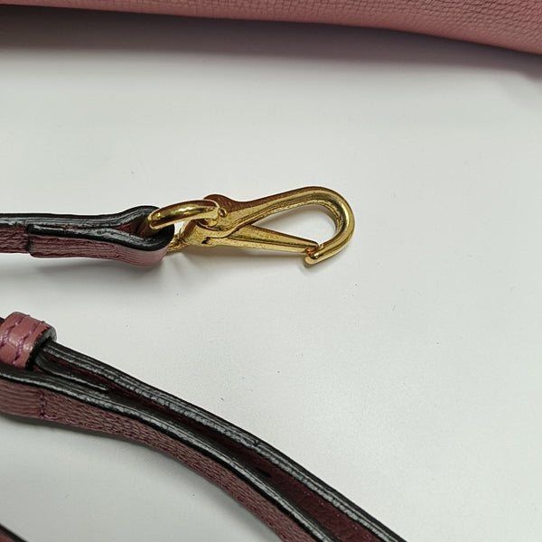 The Banner Medium Calfskin Pink