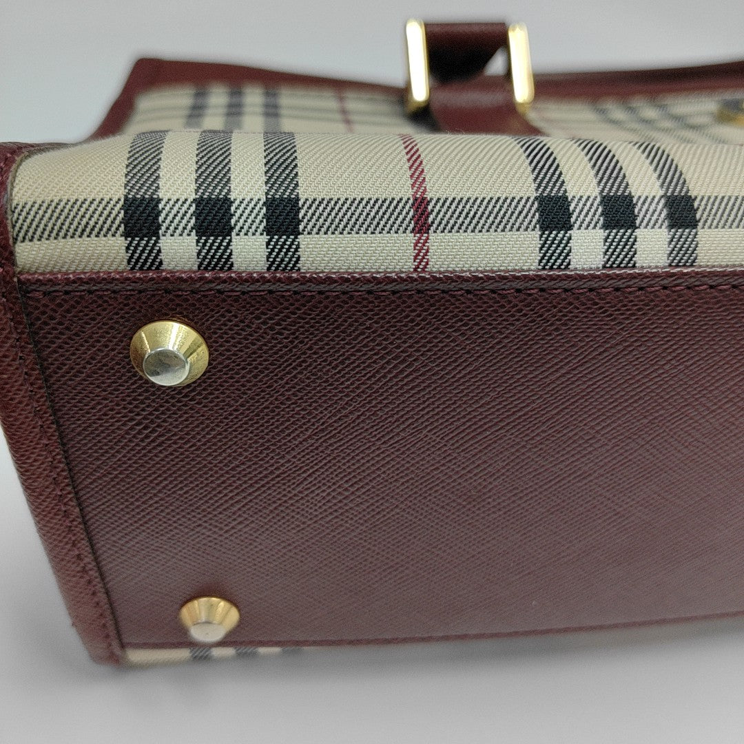 House Check Canvas Tote Canvas Beige