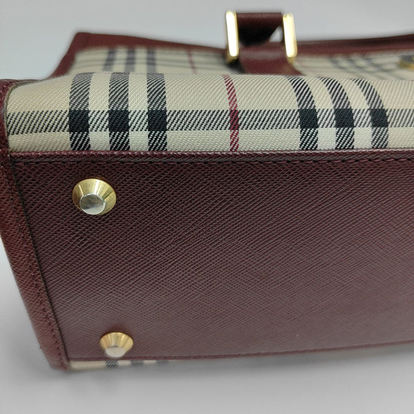 House Check Canvas Tote Canvas Beige