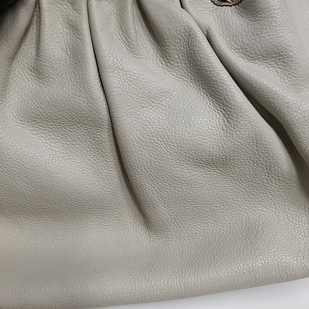 Calfskin Top Handle Bag White