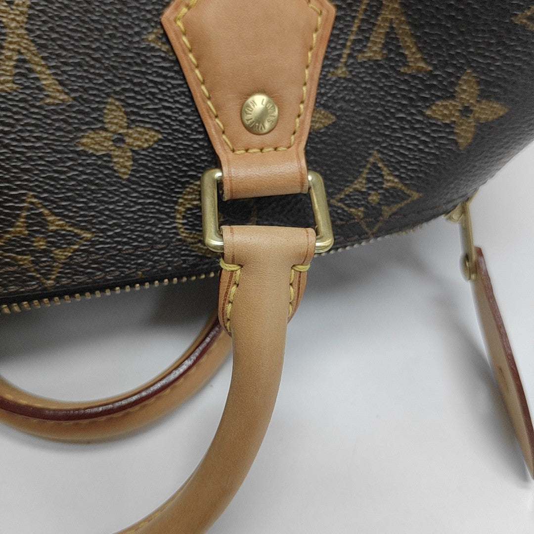 SPEEDY 25 Monogram Coated Canvas Brown