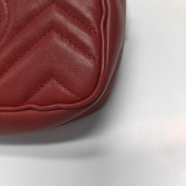 GG Marmont Mini Quilted Calfskin Red