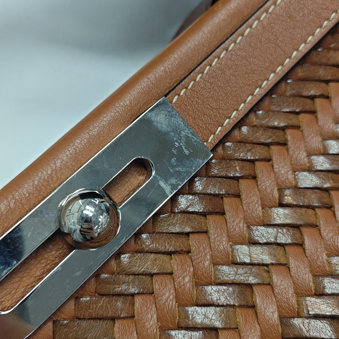 Calfskin Shoulder Bag Brown