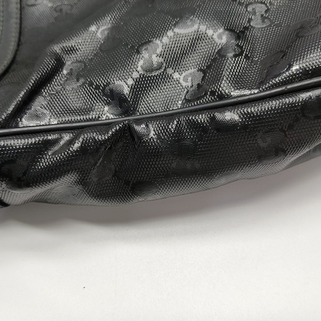 GG Imprime Messenger Monogram Coated Canvas Black