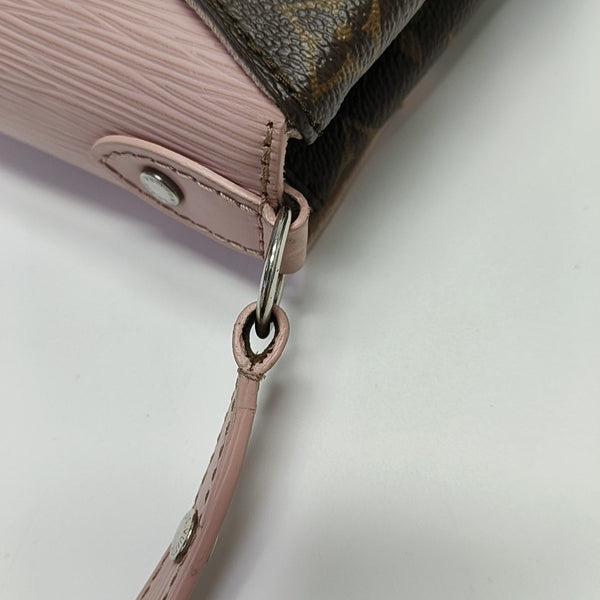 SAINT MICHEL Monogram Coated Canvas Pink