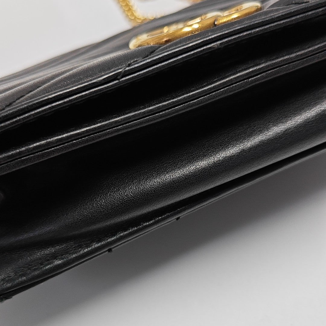 GG Marmont Super Mini Quilted Calfskin Black
