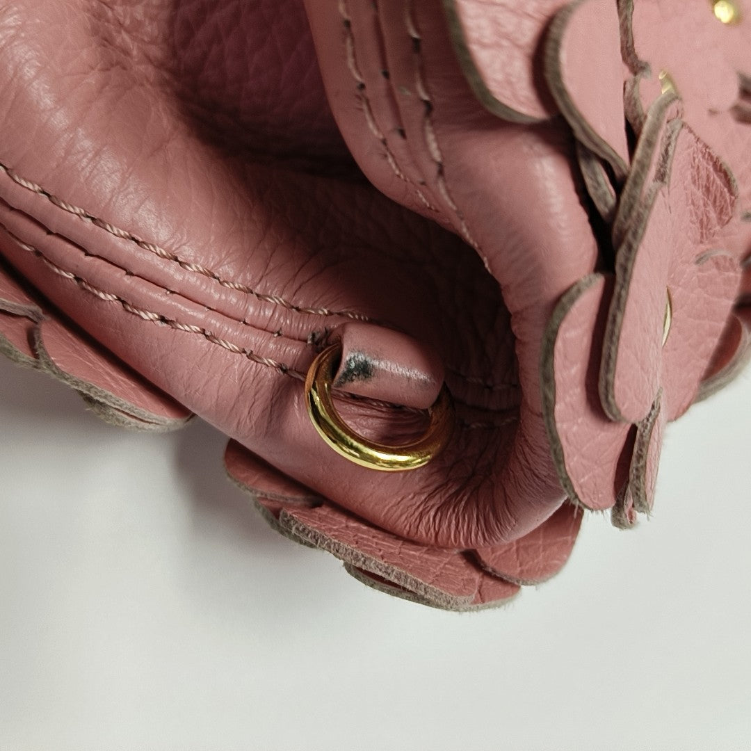 Leather Tote Bag Pink