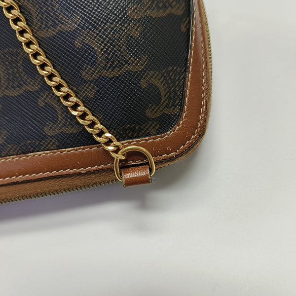TRIOMPHE CANVAS Mini Coated Canvas Brown