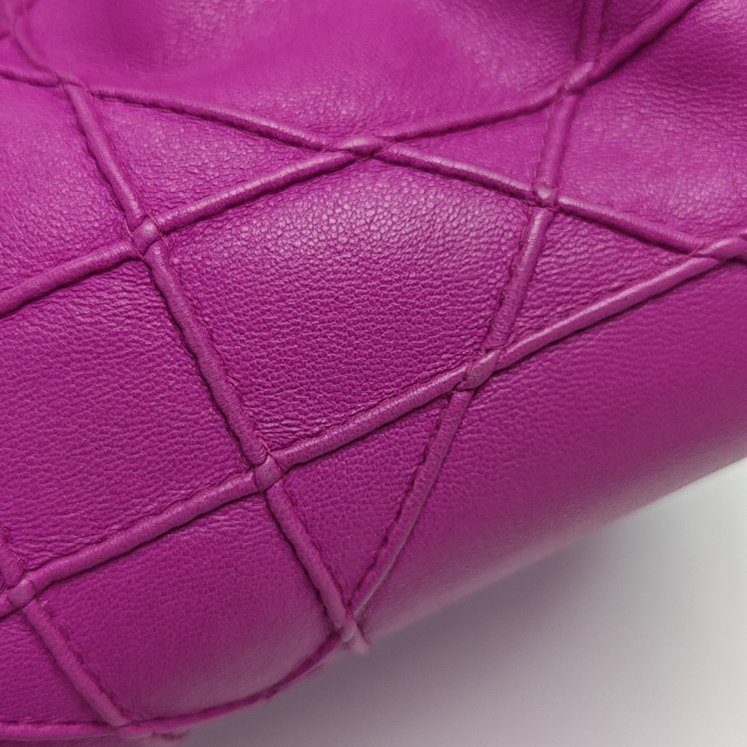 Cannage Calfskin Shoulder Bag Pink
