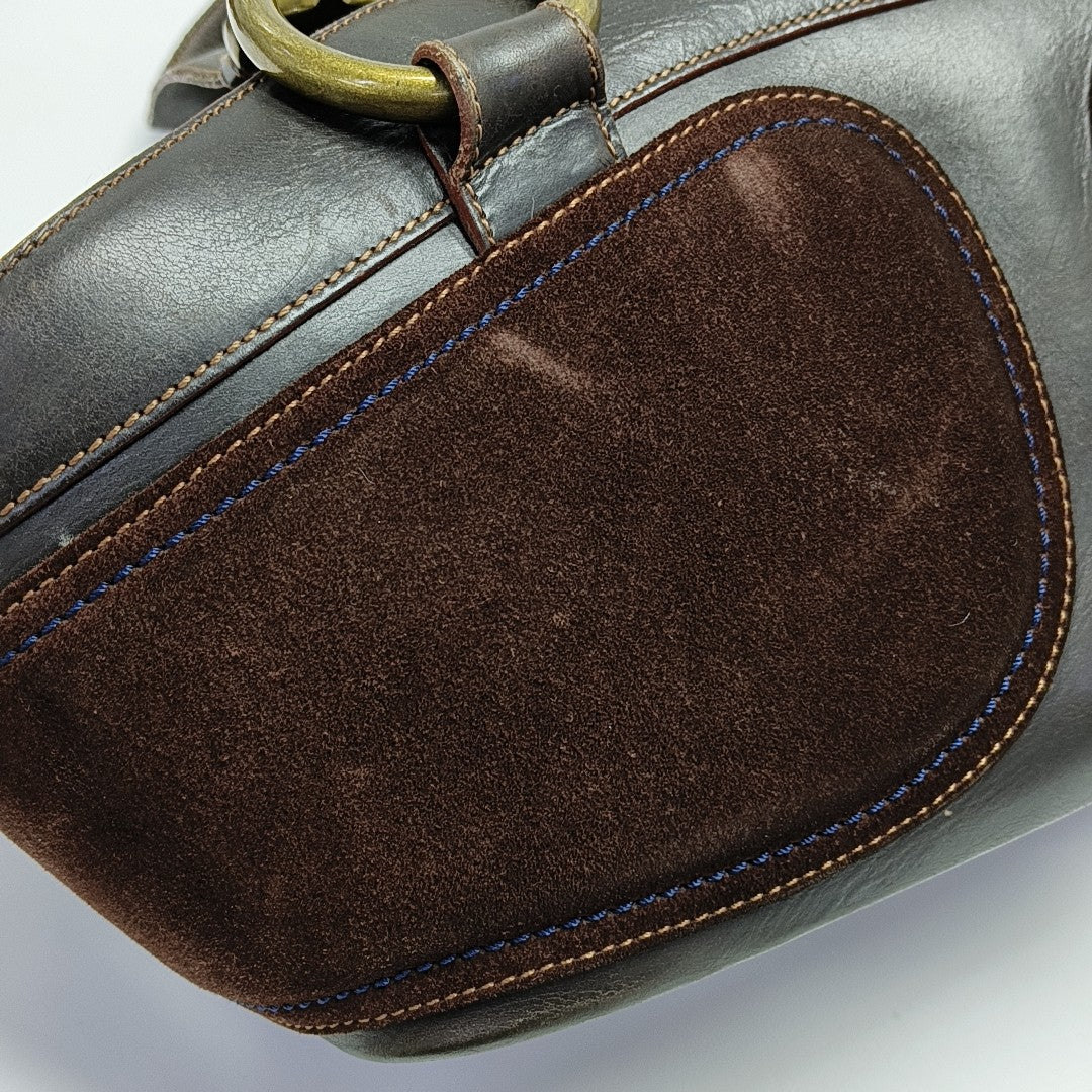Calfskin Top Handle Bag Brown