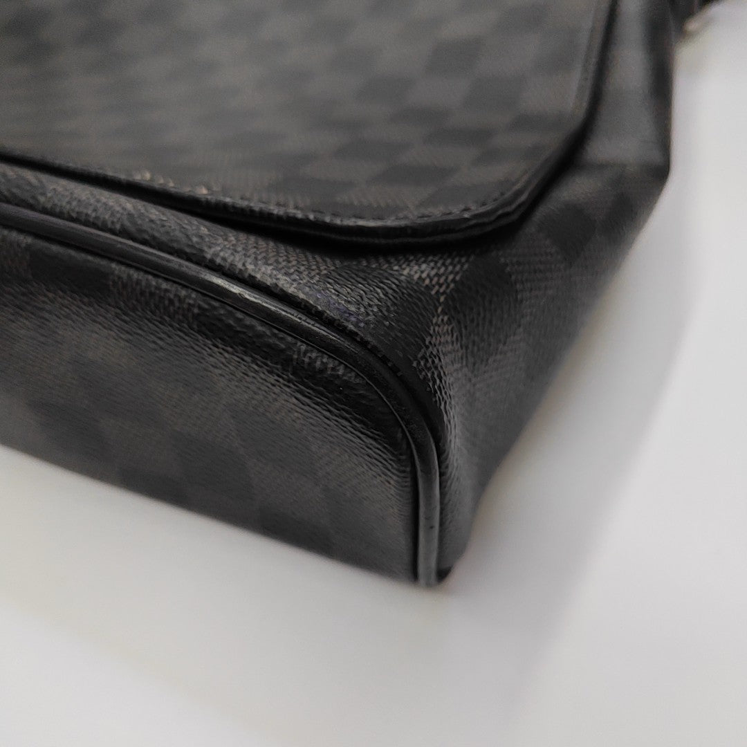 DISTRICT MM Damier Graphite Coated Canvas Gray