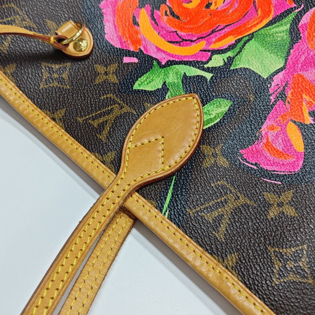 NEVERFULL MM Monogram Coated Canvas Brown