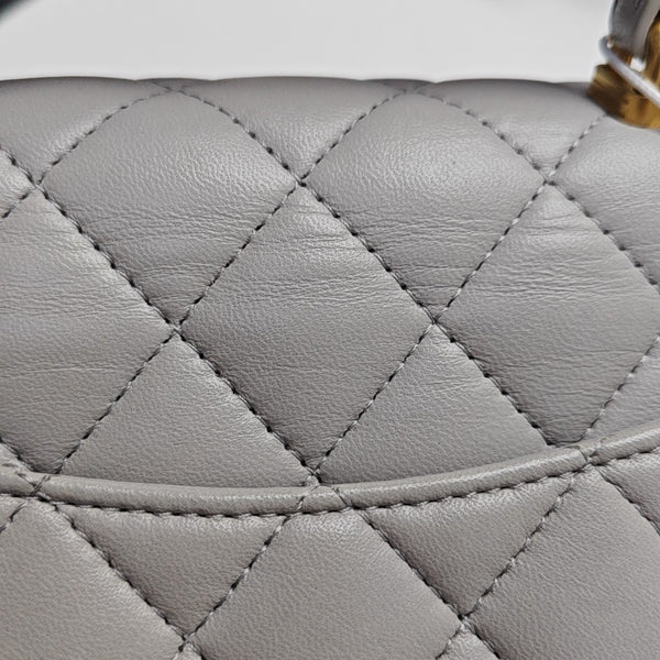 Quilted Lambskin Gray