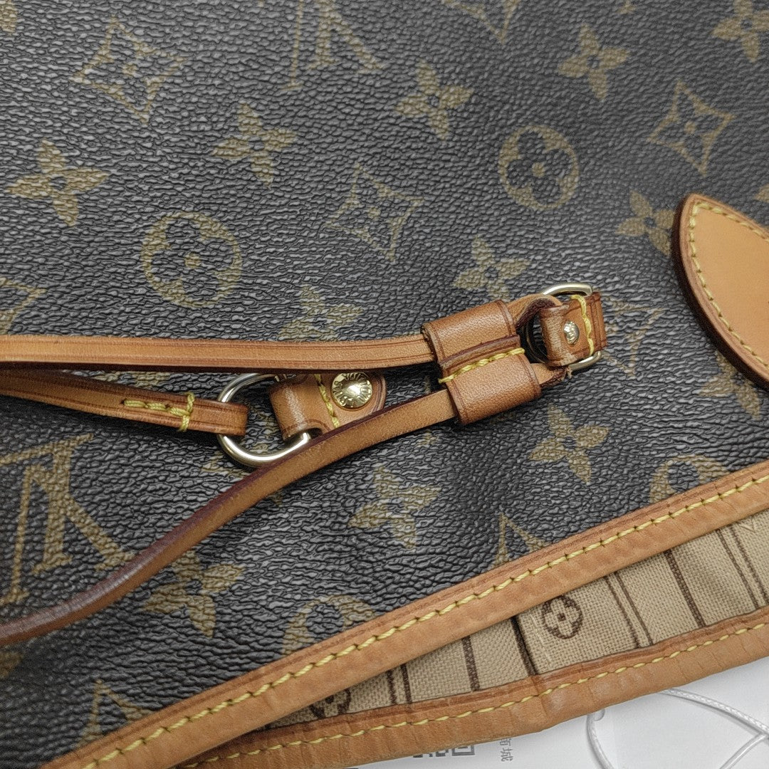 NEVERFULL GM Monogram Coated Canvas Brown