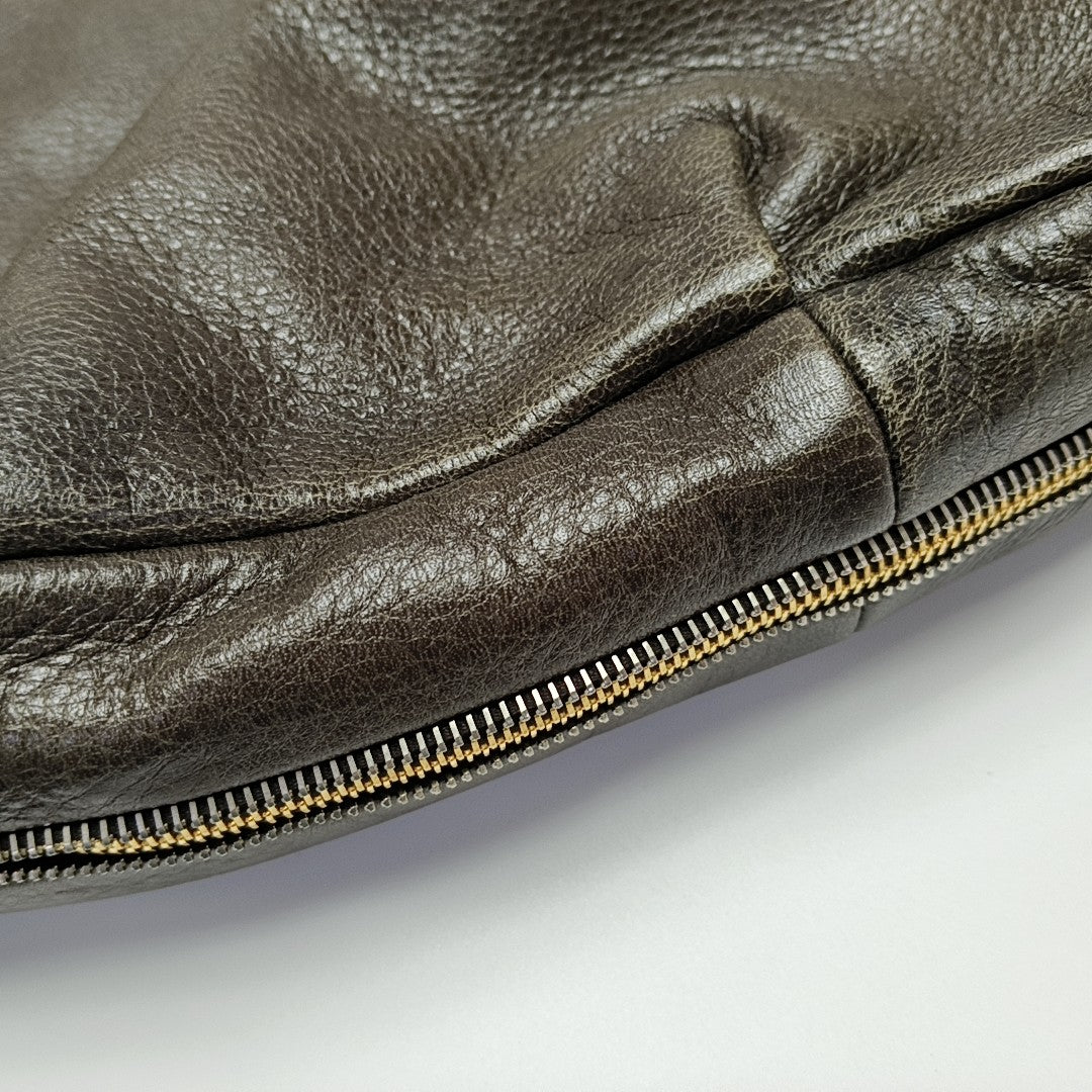 Calfskin Top Handle Bag Gray
