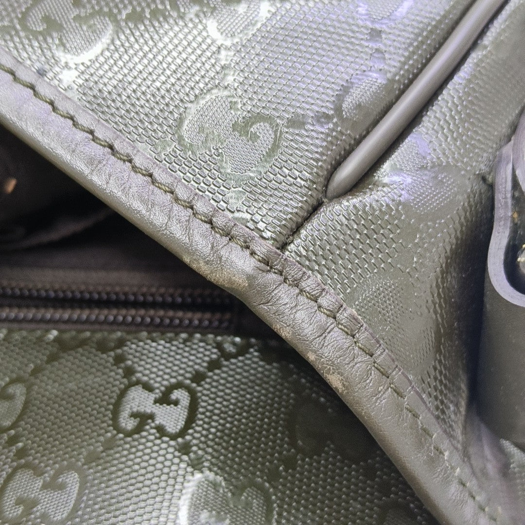 GG Imprime Monogram Coated Canvas Green