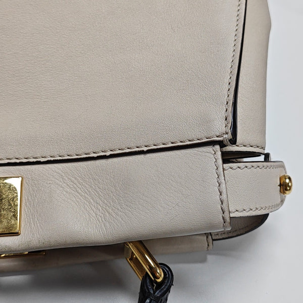 Peekaboo Medium Calfskin White