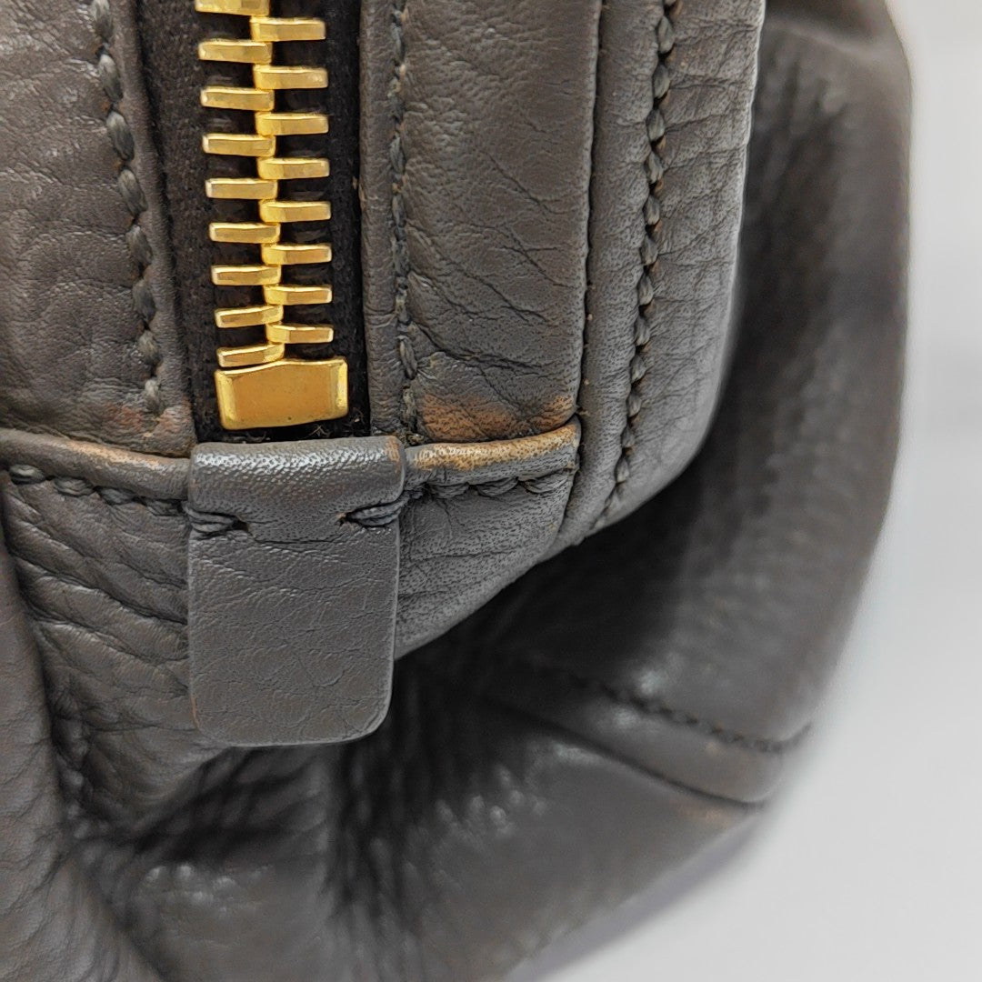 Calfskin Shoulder Bag Gray