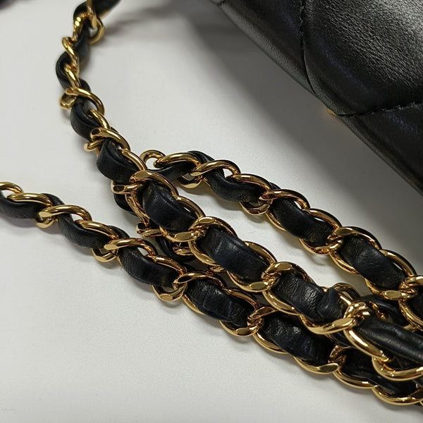 DOUBLE CC Quilted Lambskin Black