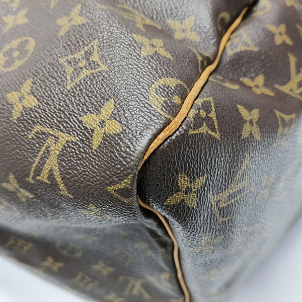 SAC SOUPLE Monogram Coated Canvas Brown