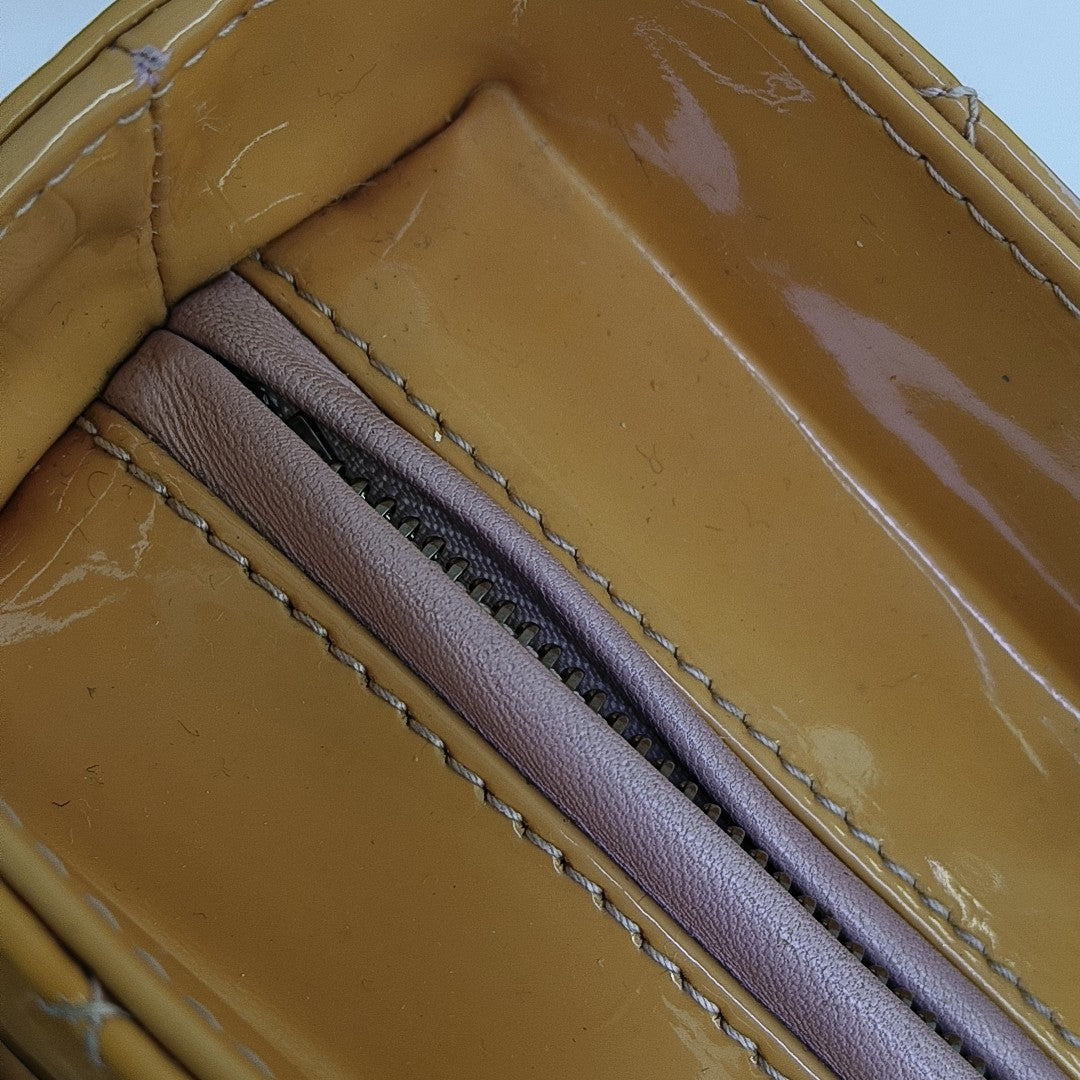 Lady Dior Large Cannage Patent Lambskin Yellow