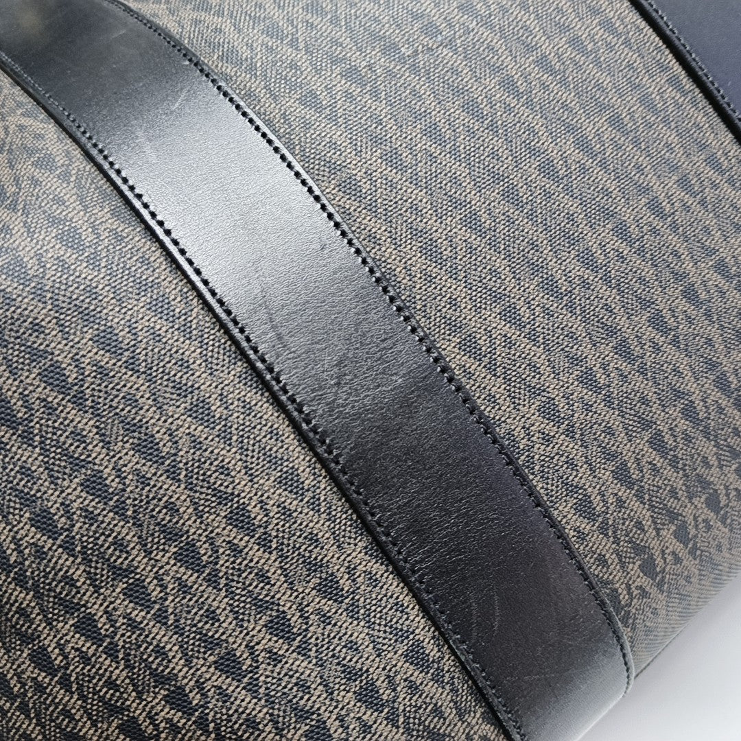 Coated Canvas Shoulder Bag Black