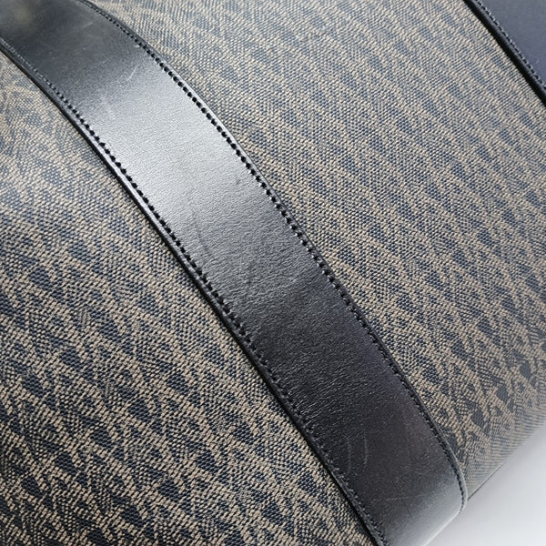 Coated Canvas Shoulder Bag Black