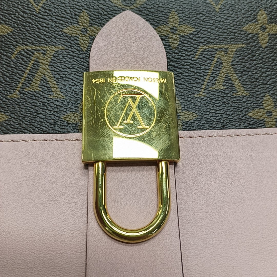 LOCKY BB Monogram Coated Canvas Pink