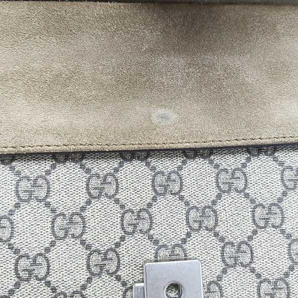Dionysus Small Monogram Coated Canvas Beige