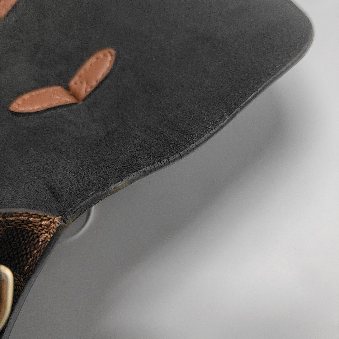 BEAUMARCHAIS Damier Ebene Coated Canvas Brown