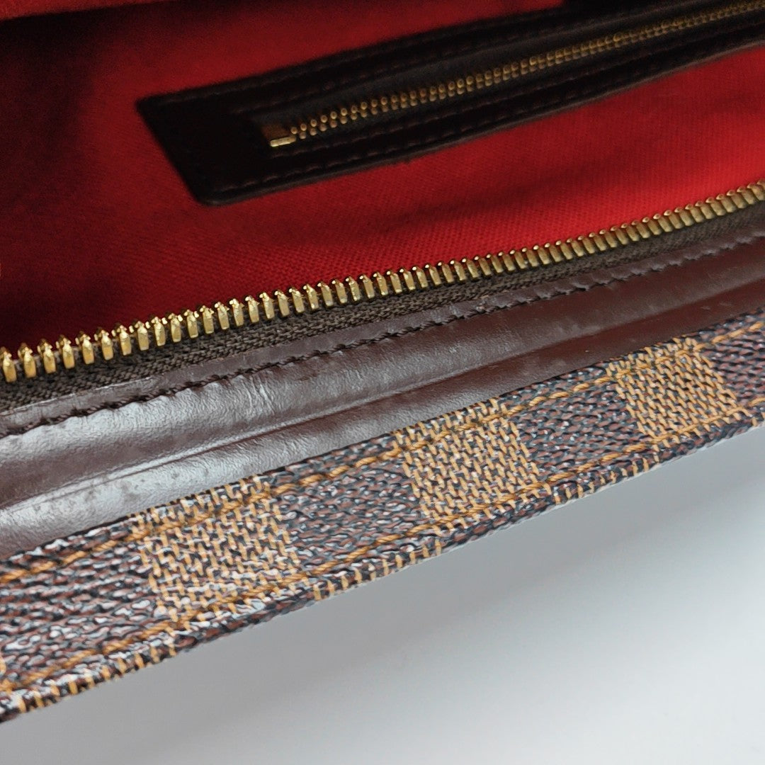 CHELSEA Damier Ebene Coated Canvas Brown