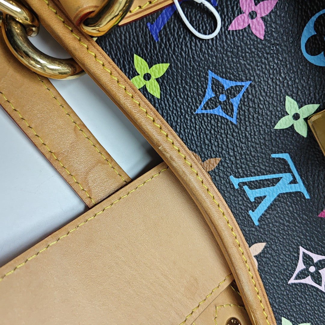 ANNIE MM Monogram Coated Canvas Black