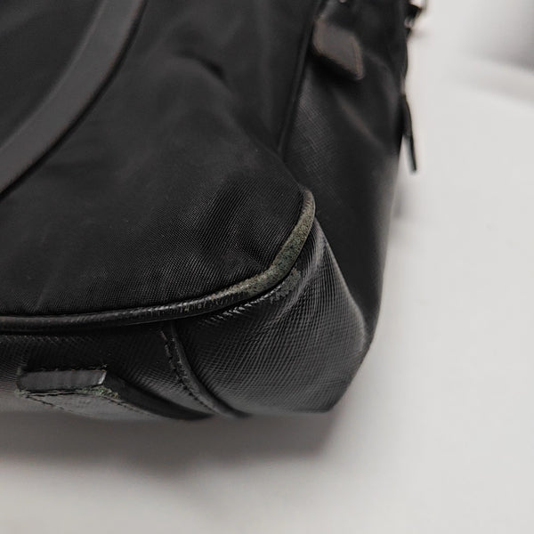 Nylon Top Handle Bag Black