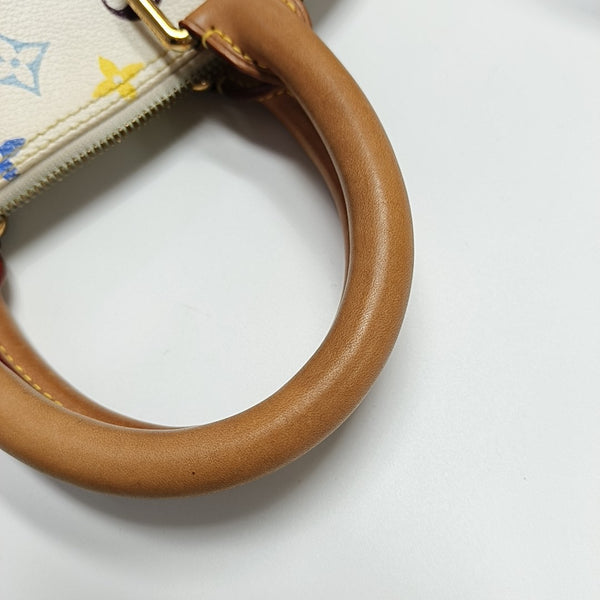 LV × TM Alma Pequeño Monogram Lona Revestida Blanca