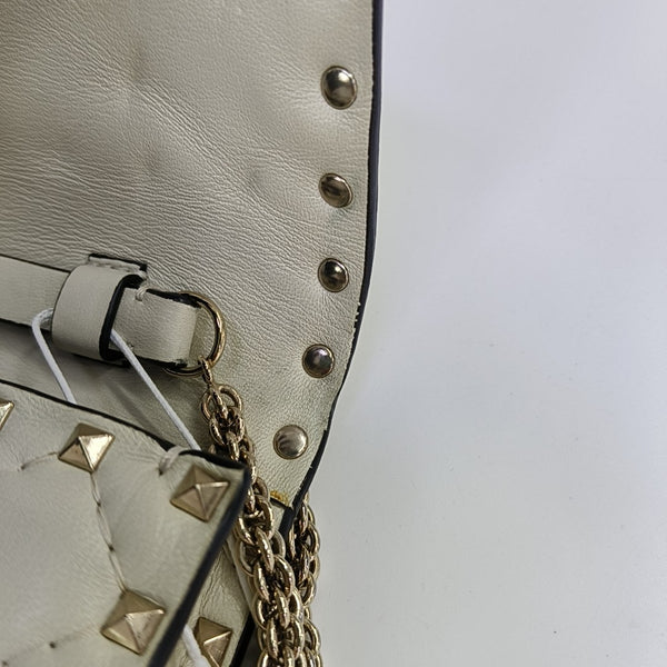 Spike Up Quilted Lambskin White
