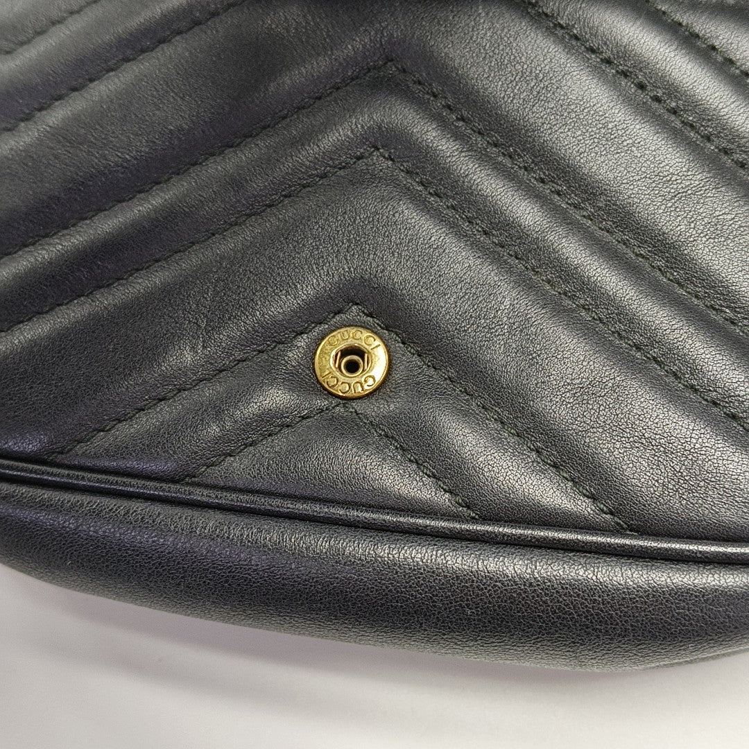 GG Marmont Mini Quilted Calfskin Black