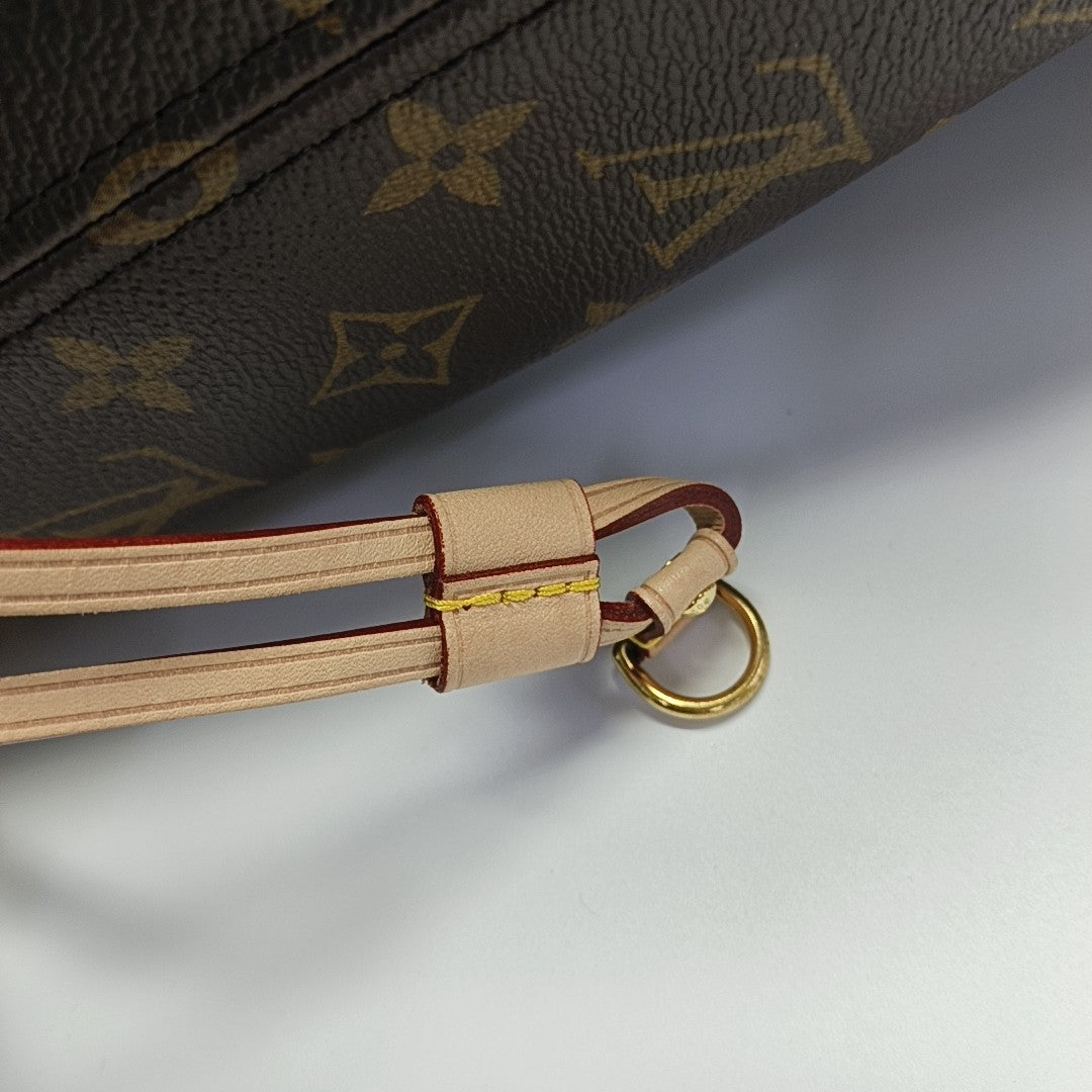 NEVERFULL MM Monogram Coated Canvas Brown