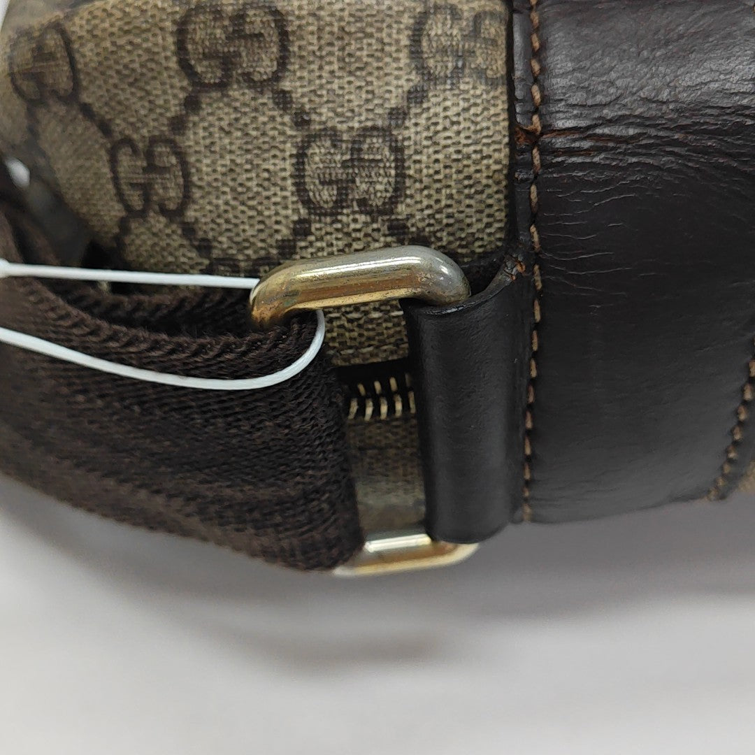 Monogram Coated Canvas Shoulder Bag Brown
