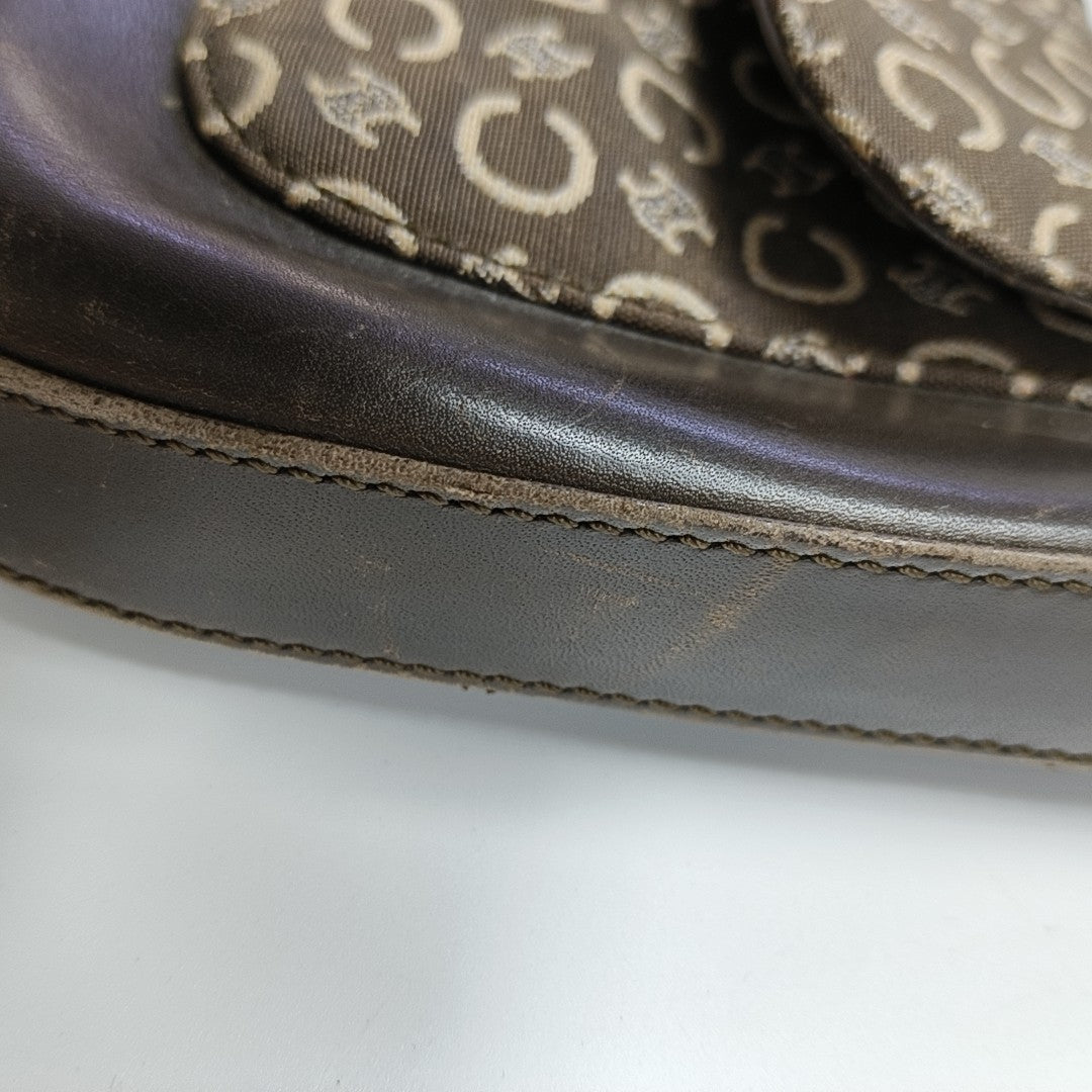 Fabric Shoulder Bag Brown