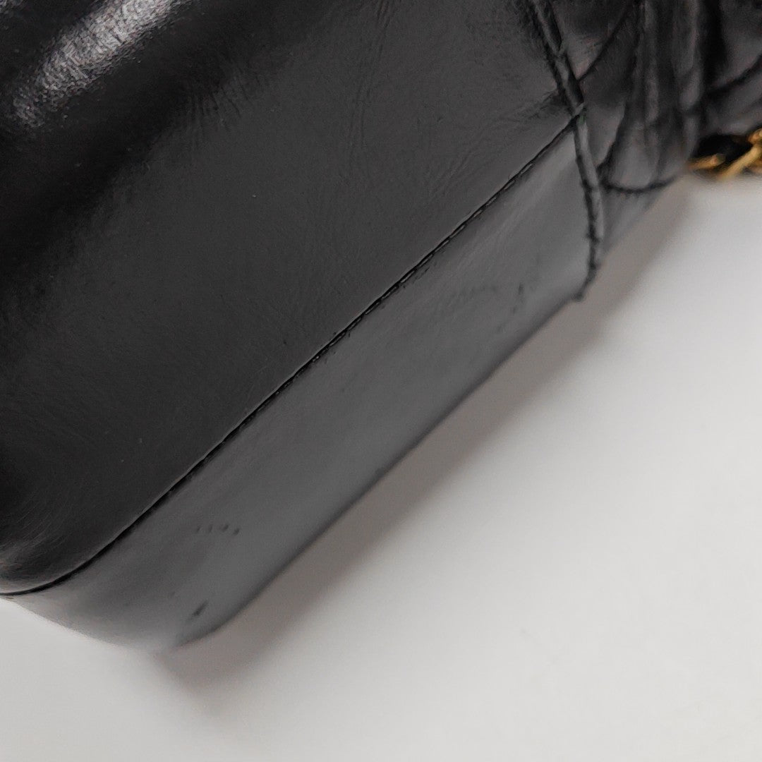 GABRIELLE Large Quilted Calfskin Black