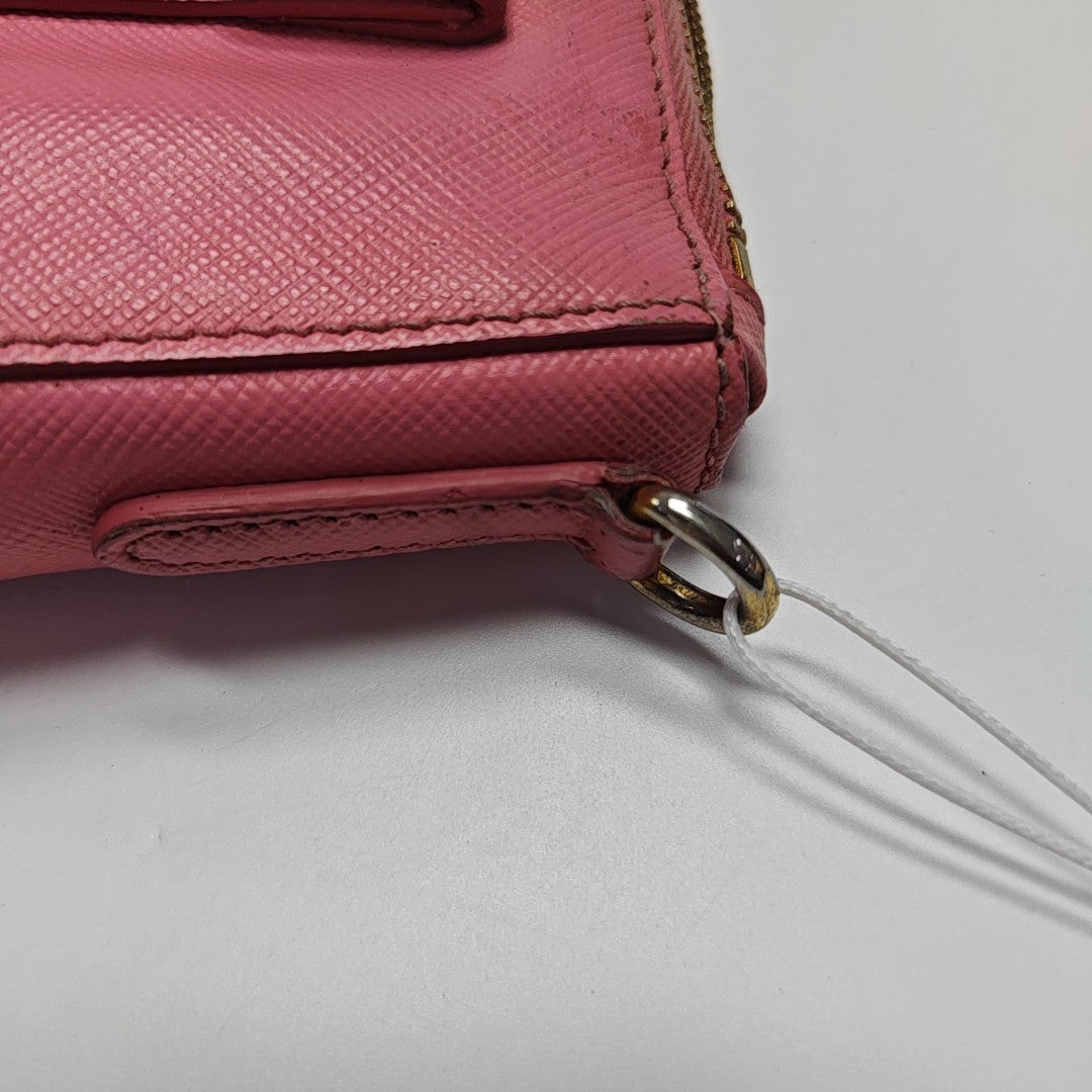 Saffiano Calfskin Shoulder Bag Pink