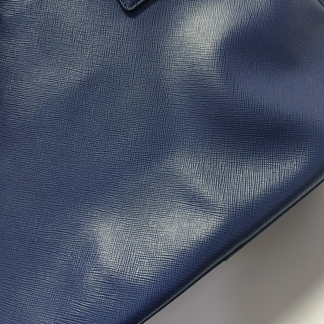 Galleria Large Saffiano Calfskin Blue